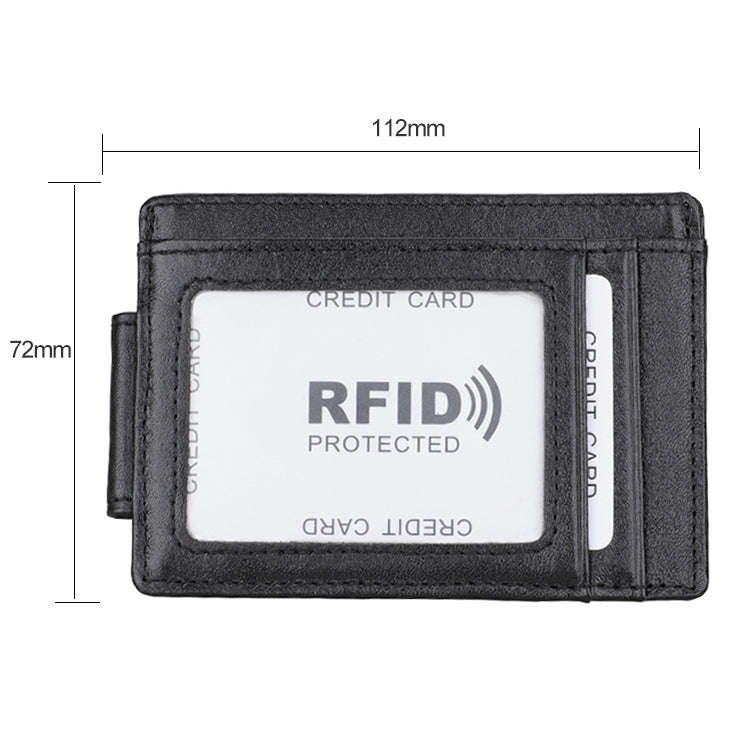KB80 Antimagnetic RFID Crazy Horse Texture Oil Wax Leather Card Holder Wallet Billfold for Men an...