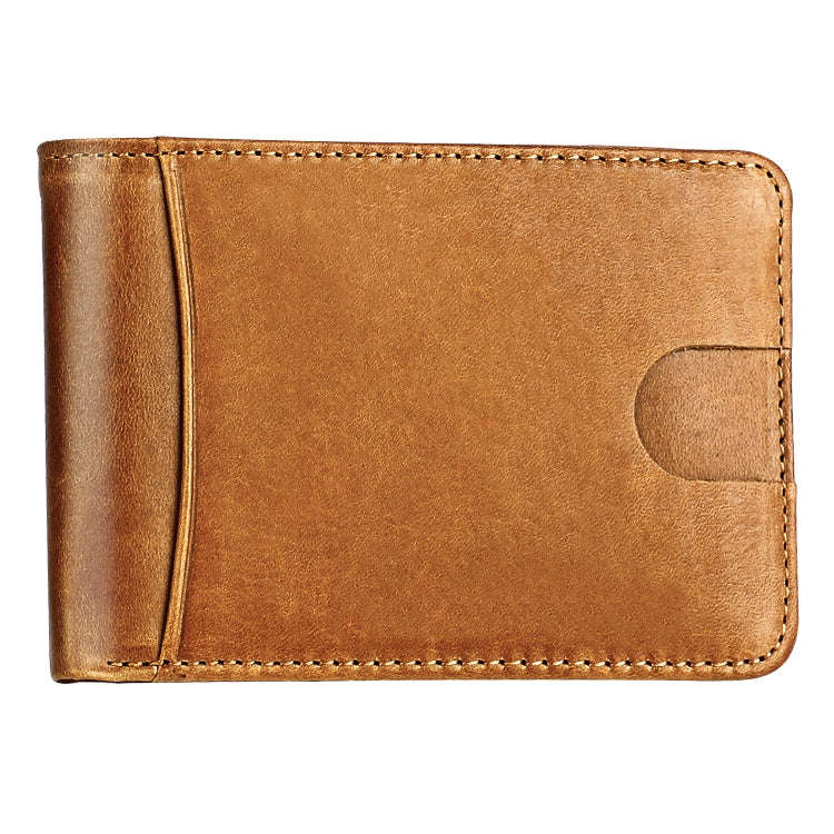 KB186 Antimagnetic RFID Mini Crazy Horse Texture Leather Billfold Card Wallet for Men and Women(Y...