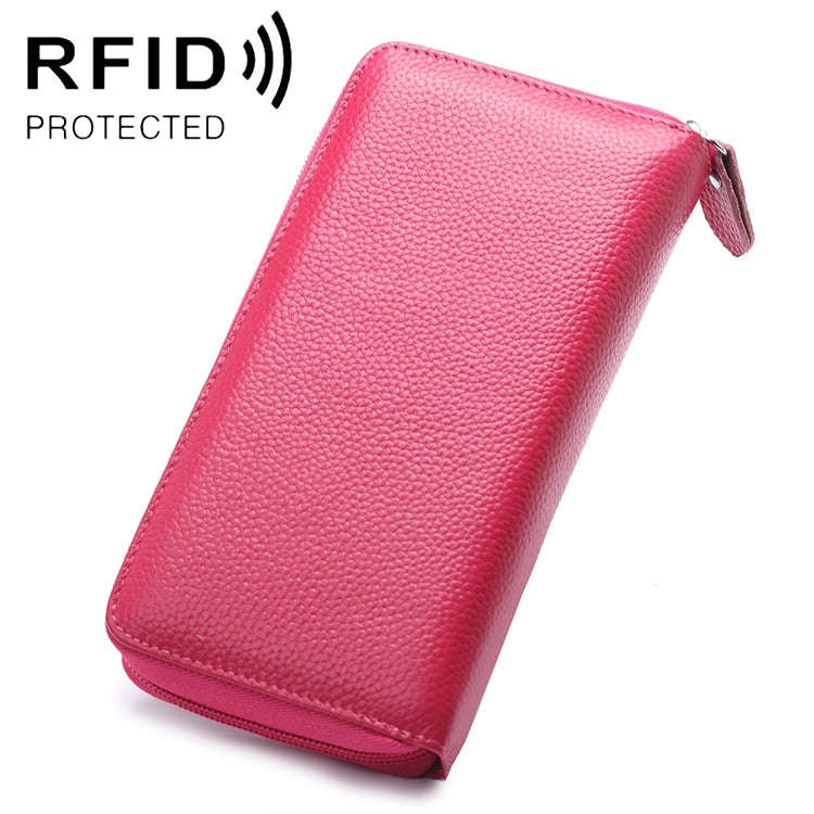 902 Antimagnetic RFID Litchi Texture Women Large Capacity Hand Wallet Purse Phone Bag with Card S...