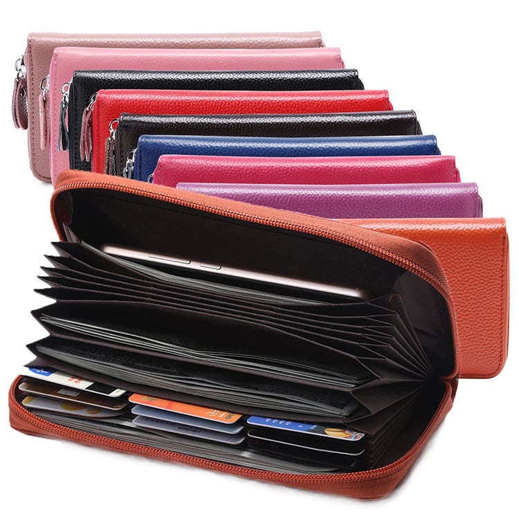902 Antimagnetic RFID Litchi Texture Women Large Capacity Hand Wallet Purse Phone Bag with Card S...