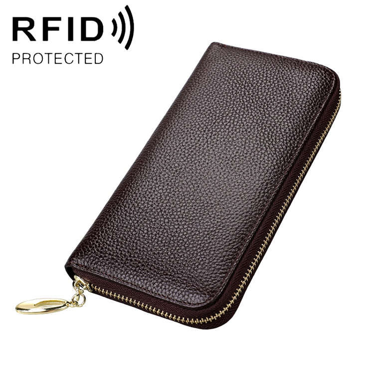 906 Antimagnetic RFID Litchi Texture Women Large Capacity Hand Wallet Purse Phone Bag with Card S...