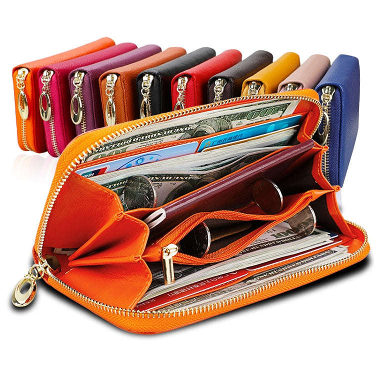 906 Antimagnetic RFID Litchi Texture Women Large Capacity Hand Wallet Purse Phone Bag with Card S...