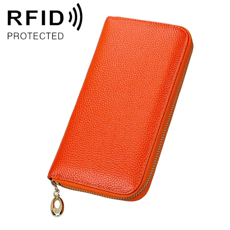 906 Antimagnetic RFID Litchi Texture Women Large Capacity Hand Wallet Purse Phone Bag with Card S...