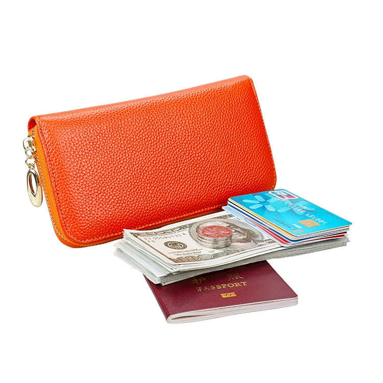 906 Antimagnetic RFID Litchi Texture Women Large Capacity Hand Wallet Purse Phone Bag with Card S...