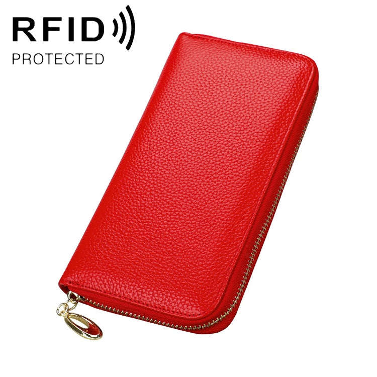 906 Antimagnetic RFID Litchi Texture Women Large Capacity Hand Wallet Purse Phone Bag with Card S...