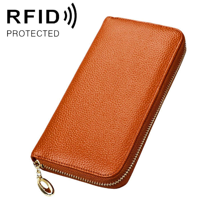 906 Antimagnetic RFID Litchi Texture Women Large Capacity Hand Wallet Purse Phone Bag with Card S...