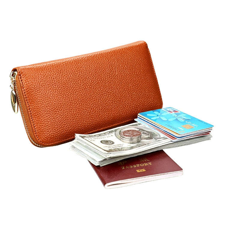 906 Antimagnetic RFID Litchi Texture Women Large Capacity Hand Wallet Purse Phone Bag with Card S...