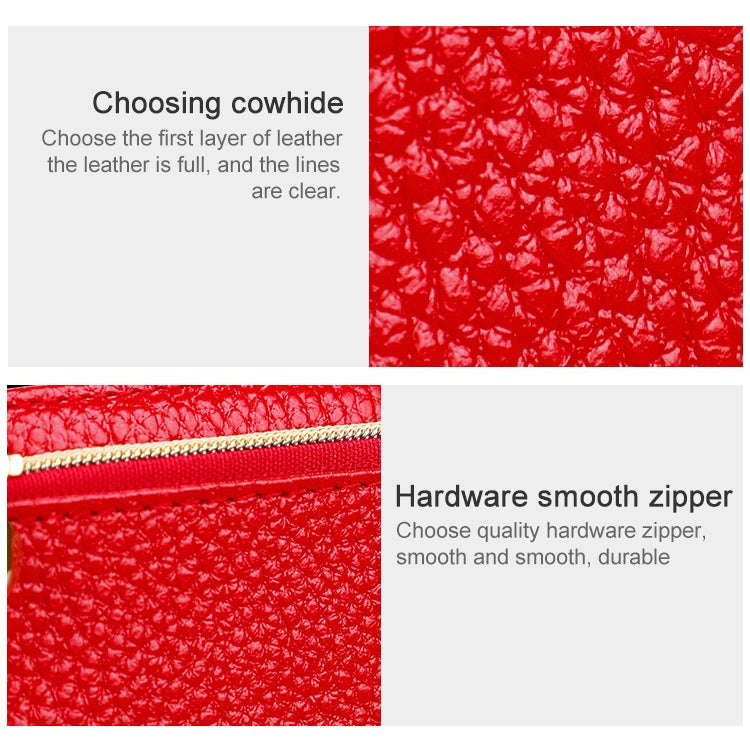 2013 Multifunctional Litchi Texture Women Large Capacity Hand Wallet with Card Slots(Coffee)
