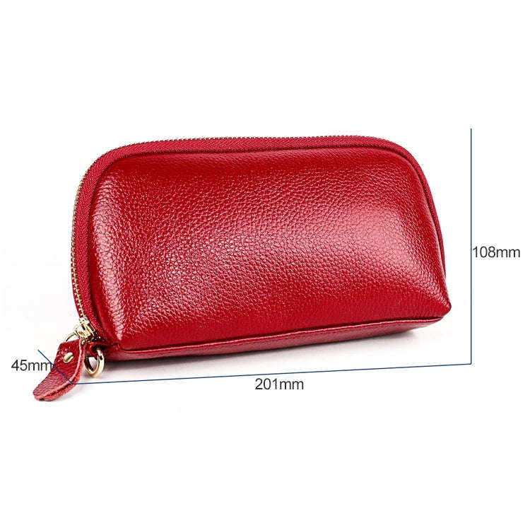2023 Multifunctional Litchi Texture Women Large Capacity Hand Wallet with Card Slots(Blue)