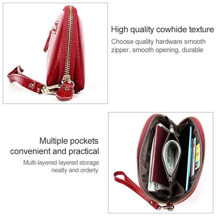 2023 Multifunctional Litchi Texture Women Large Capacity Hand Wallet with Card Slots(Blue)