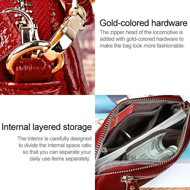 2025 Multifunctional Litchi Texture Women Large Capacity Hand Wallet Shell bag with Card Slots(Pa...