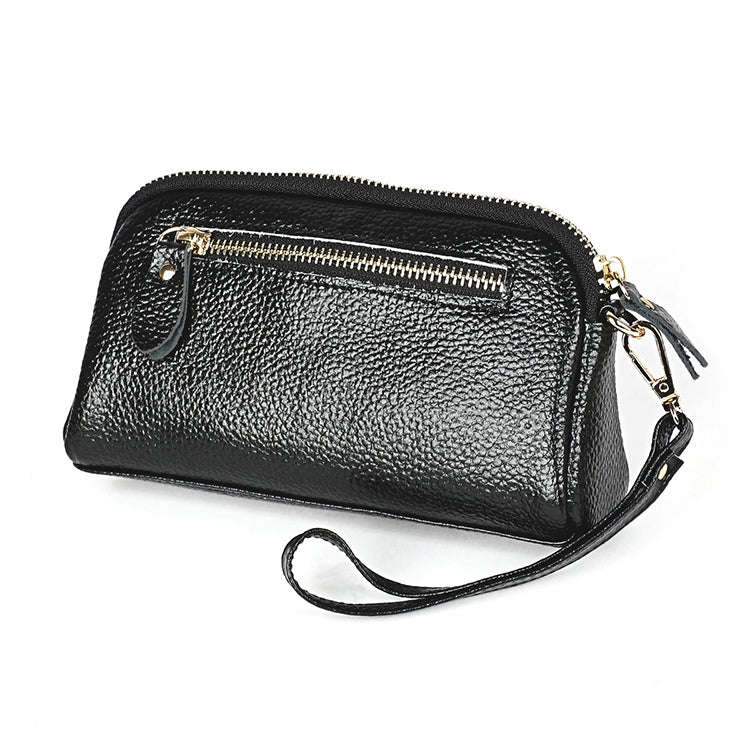 2026 Multifunctional Litchi Texture Women Large Capacity Hand Wallet Shell bag with Card Slots(Bl...