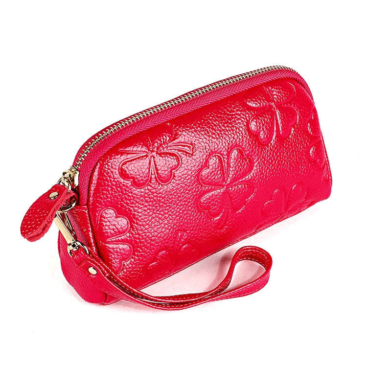 2026 Multifunctional Litchi Texture Women Large Capacity Hand Wallet Shell bag with Card Slots(Ro...