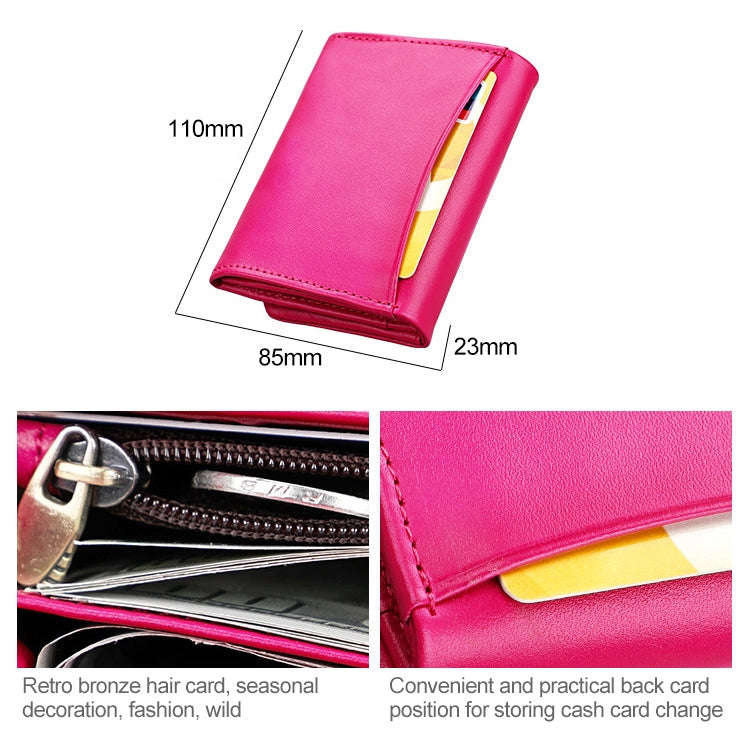 2031 Antimagnetic RFID Multifunctional Women Lock Buckle Large Capacity Hand Wallet with Card Slo...