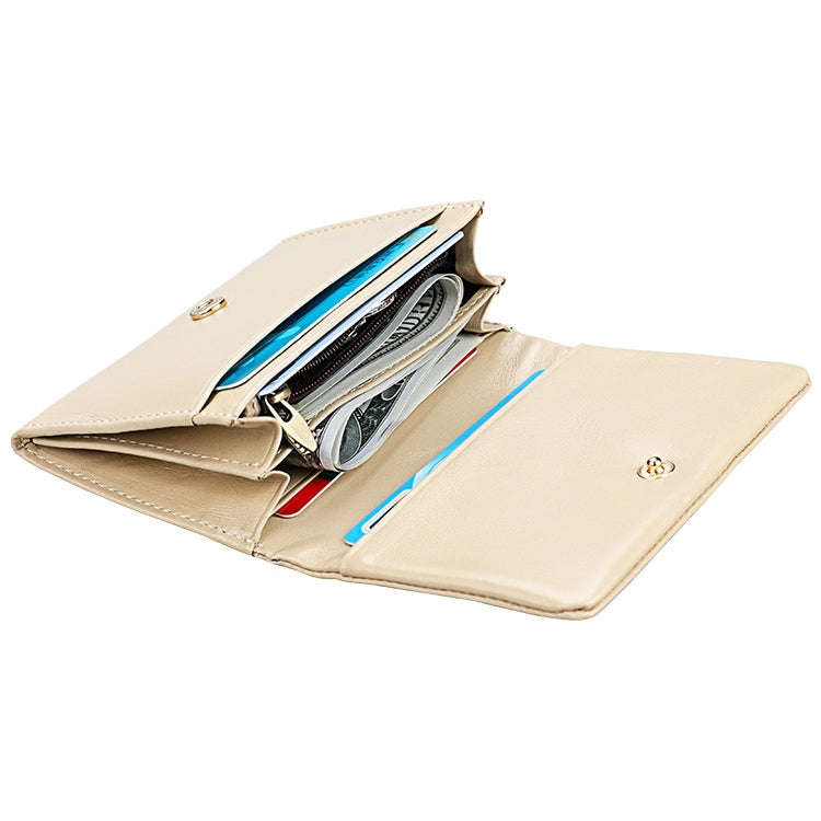 2031 Antimagnetic RFID Multifunctional Women Lock Buckle Large Capacity Hand Wallet with Card Slo...