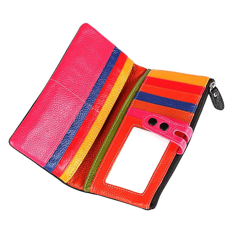 3572 Litchi Texture Leather Zipper Lady Wallet Large-capacity Purse(Black)