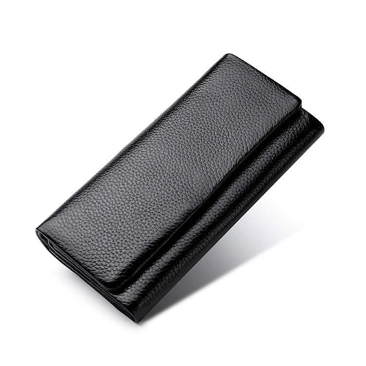 3591C Multi-function Litchi Texture Leather Wallet Large-capacity Purse(Black)