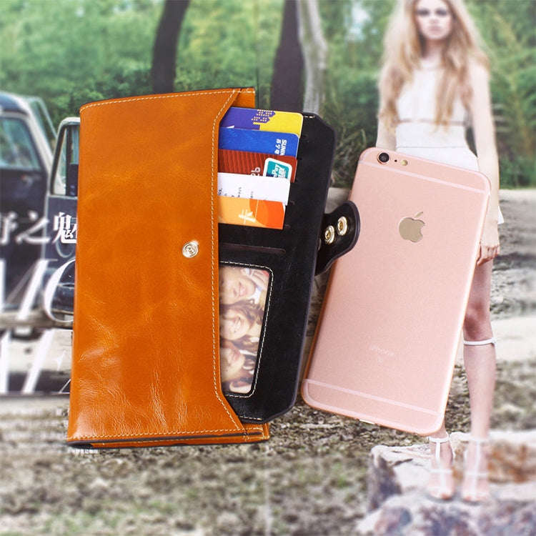 8239 Antimagnetic RFID Multi-function Leather Lady Wallet Large-capacity Purse with Detachable Ca...
