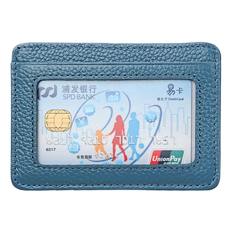 KB37 Antimagnetic RFID Litchi Texture Leather Card Holder Wallet Billfold for Men and Women (Lake...