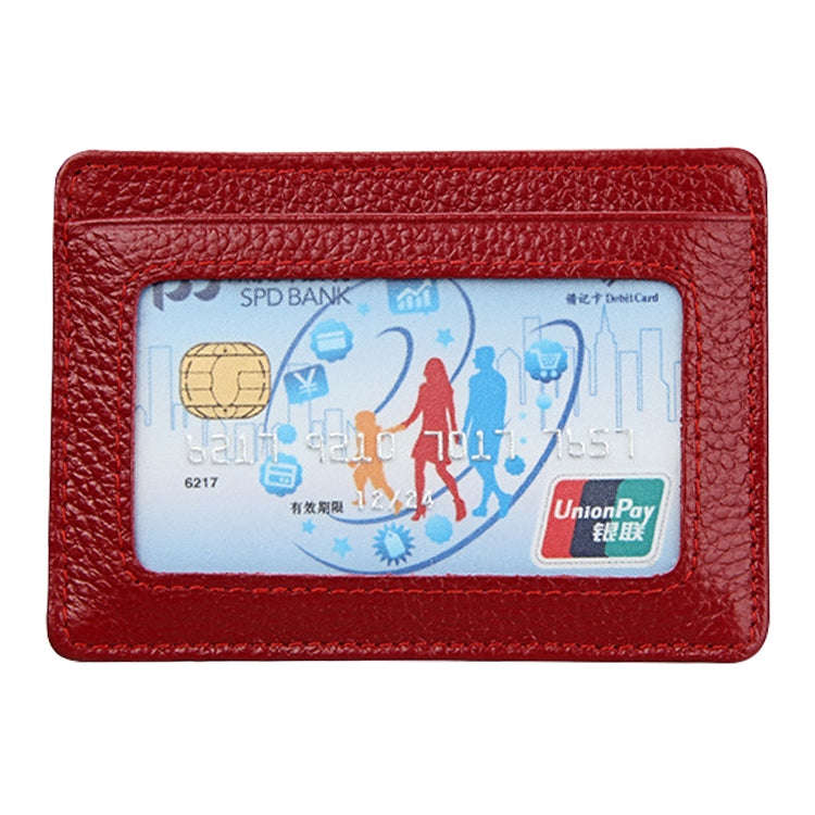 KB37 Antimagnetic RFID Litchi Texture Leather Card Holder Wallet Billfold for Men and Women (Purp...