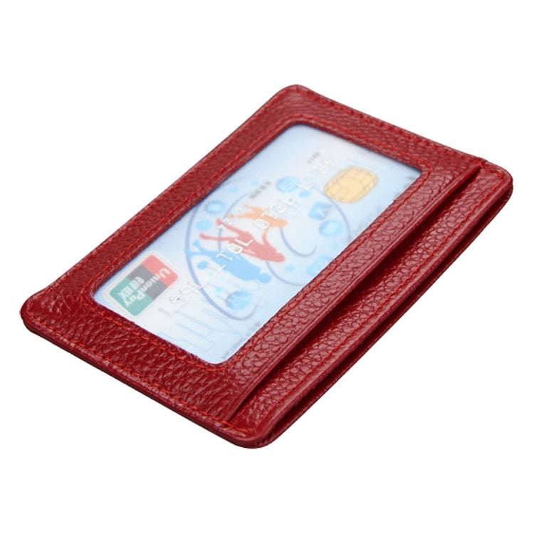 KB37 Antimagnetic RFID Litchi Texture Leather Card Holder Wallet Billfold for Men and Women (Purp...