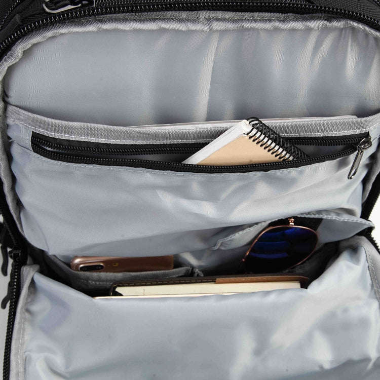 Ozuko 8983 Large Capacity Waterproof Travel Outdoor USB Shoulder Backpack 17 Inch(Light Grey)