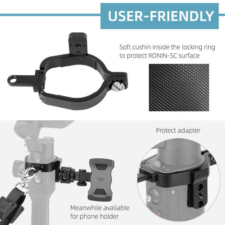 Sunnylife RO-Q9228 Handheld Gimbal Special Lanyard Shoulder Strap + Fixed Ring Hang Buckle for DJ...