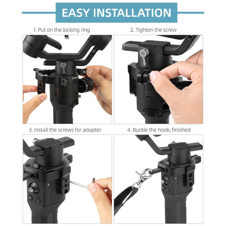 Sunnylife RO-Q9228 Handheld Gimbal Special Lanyard Shoulder Strap + Fixed Ring Hang Buckle for DJ...