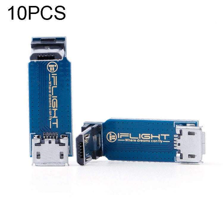 10 PCS iFlight L-Type Adapter Plate Micro USB Male to Female Support Data Transmission Synchroniz...