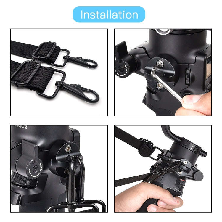 STARTRC Thickening Stress Relieving Neck Strap Lanyard Hang Rope Buckle for DJI RONIN RS-2 /  RON...