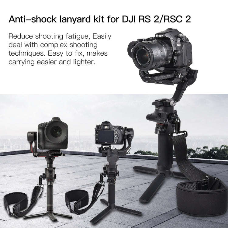 STARTRC Thickening Stress Relieving Neck Strap Lanyard Hang Rope Buckle for DJI RONIN RS-2 /  RON...