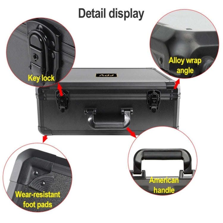 For DJI FPV Waterproof Explosion-proof Suitcase Portable Storage Box Case Travel Carrying Bag, No...