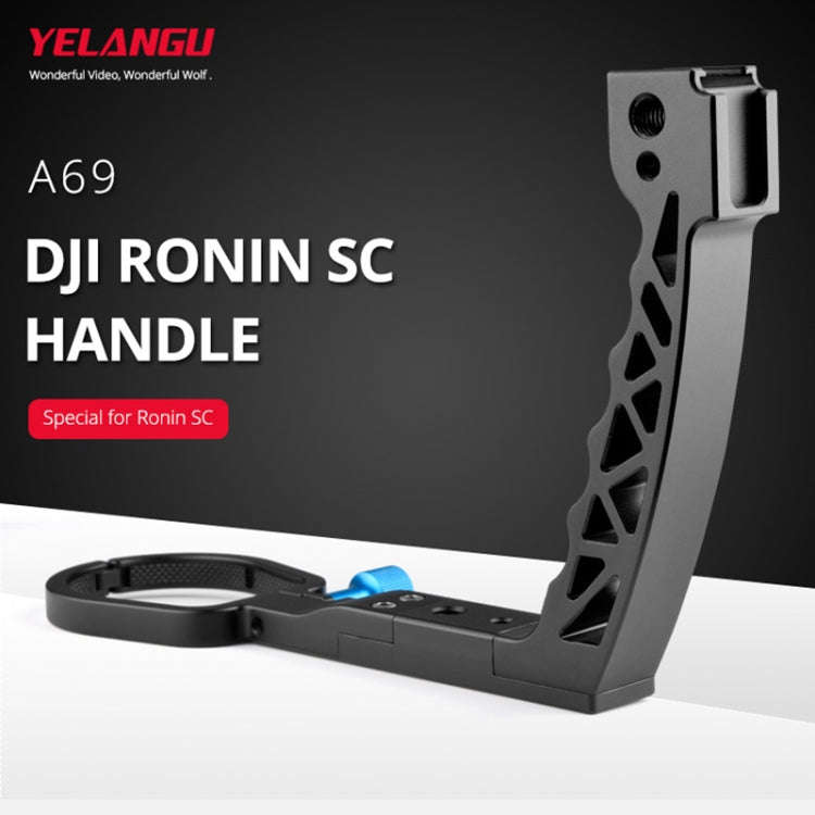 YELANGU A69 Lifting Handle Pot Handheld Stabilizer Extension Mount for DJI Ronin SC (Black)
