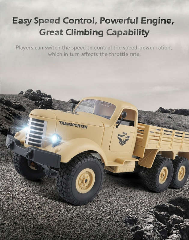 JJR/C Q60 Transporter-1 Full Body 1:16 Mini 2.4GHz RC 6WD Tracked Off-Road Military Truck Car Toy...