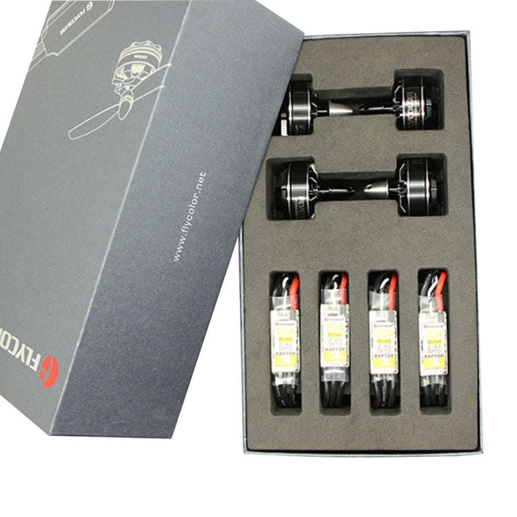 Flycolor Raptor Series Power Set, Includes 4 PCS 20A Speed Controllers + 4 PCS 2300KV Motors + 4 ...