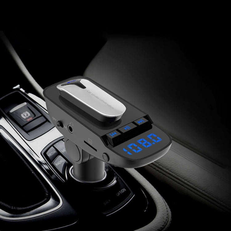 ER9 2 in 1 Hands-Free Calling Car Kit Wireless Bluetooth Headset Dual USB Charger FM Transmitter ...