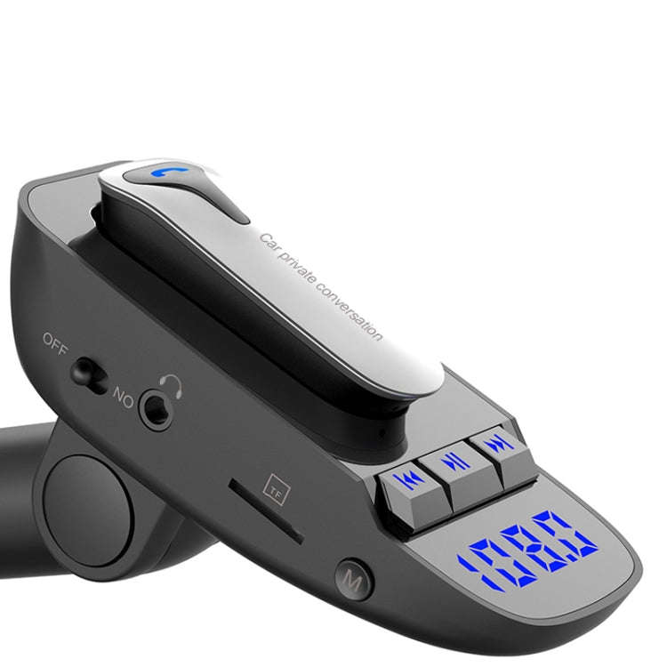 ER9 2 in 1 Hands-Free Calling Car Kit Wireless Bluetooth Headset Dual USB Charger FM Transmitter ...
