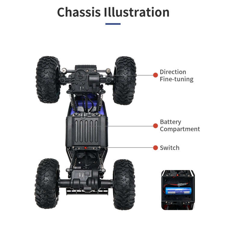JJR/C Q112 1:14 4WD Remote Control Alloy Climbing Car (Blue)