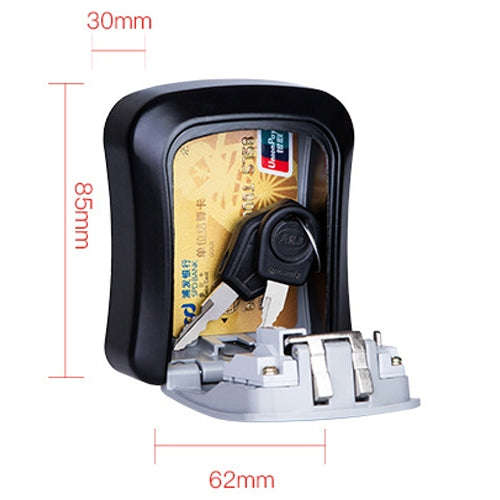 Password Lock Metal Storage Box Door Security Box Wall Cabinet Key Safety Box(Yellow)