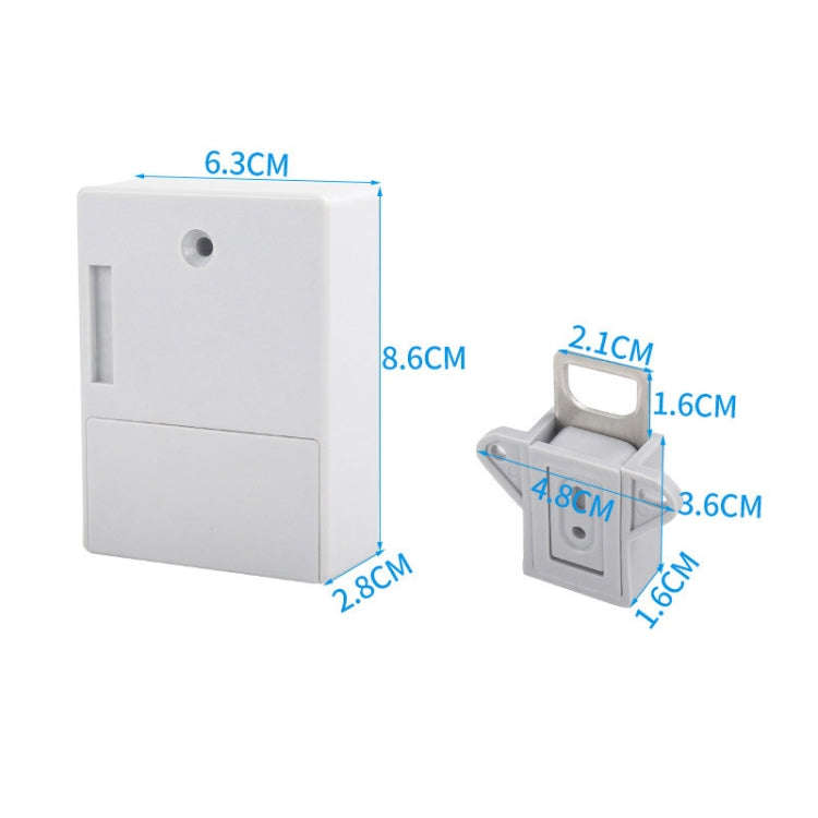 T3 ABS Magnetic Card Induction Lock Invisible Single Open Cabinet Door Lock (Black)
