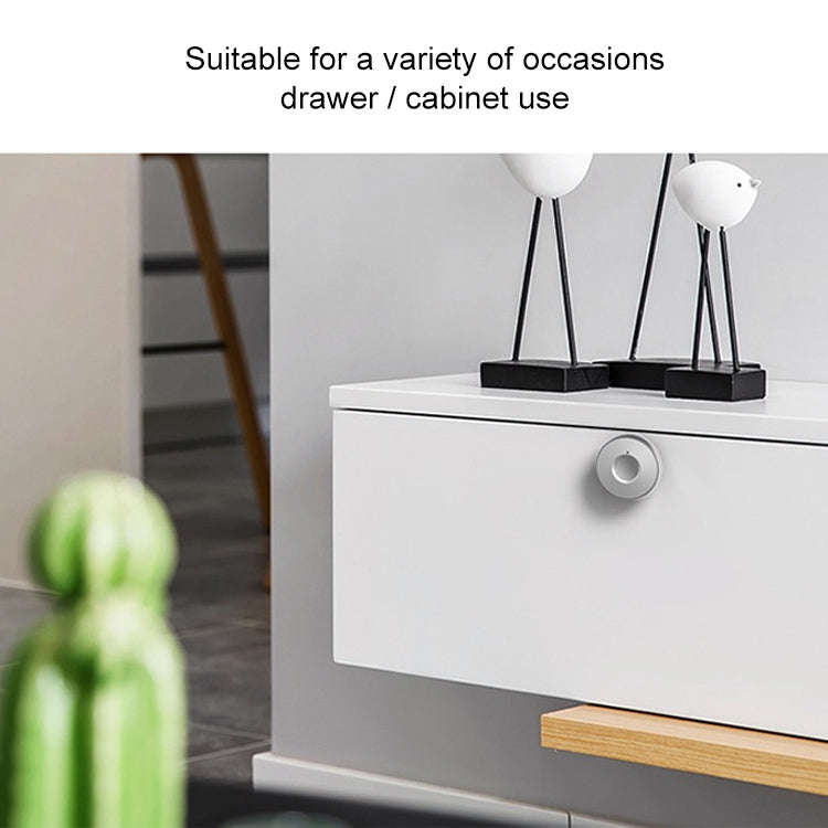 T5 Square Version Aluminum Alloy Panel Fingerprint Drawer Lock(Black)
