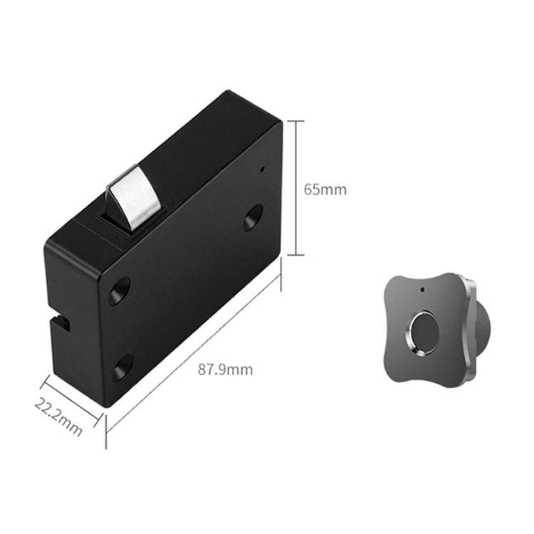 T5 Flower Version Aluminum Alloy Panel Fingerprint Drawer Lock(Silver)