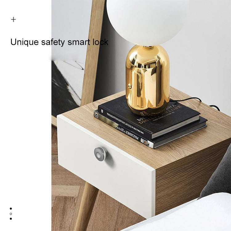 T5 Flower Version Aluminum Alloy Panel Fingerprint Drawer Lock(Silver)