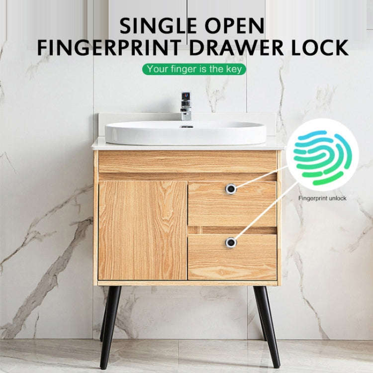 T22F Micro USB Charging Zinc Alloy Smart Bilateral Open Fingerprint Drawer Lock File Cabinet Lock
