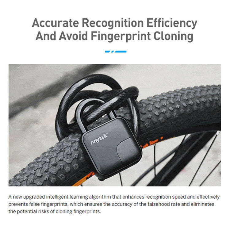 Anytek L3 Intelligent Hidden Fingerprint Padlock Electronic Lock, 10 Fingerprint Edition