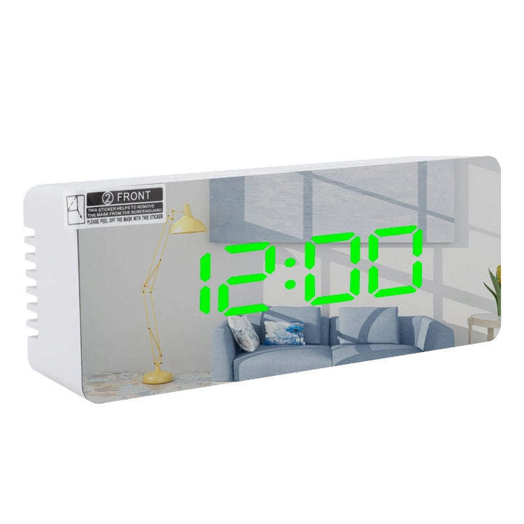 TS-S69-G Multifunctional LED Alarm Clock Battery / Plug-in Charging Dual-purpose Make-up Mirror C...
