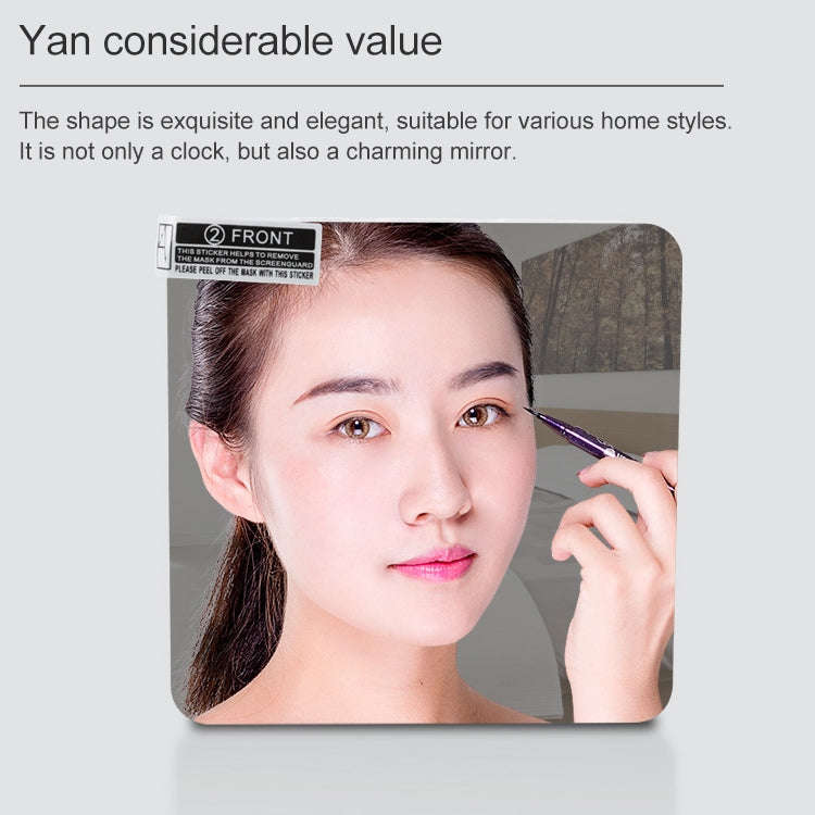 TS-S69-G Multifunctional LED Alarm Clock Battery / Plug-in Charging Dual-purpose Make-up Mirror C...