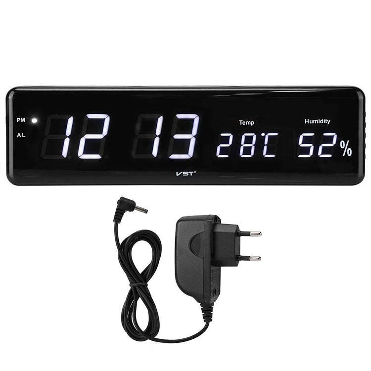 Combinatorial Alarm Clock Practical Digital Hanging Dual-purpose LED Clock, EU Plug(Blue)