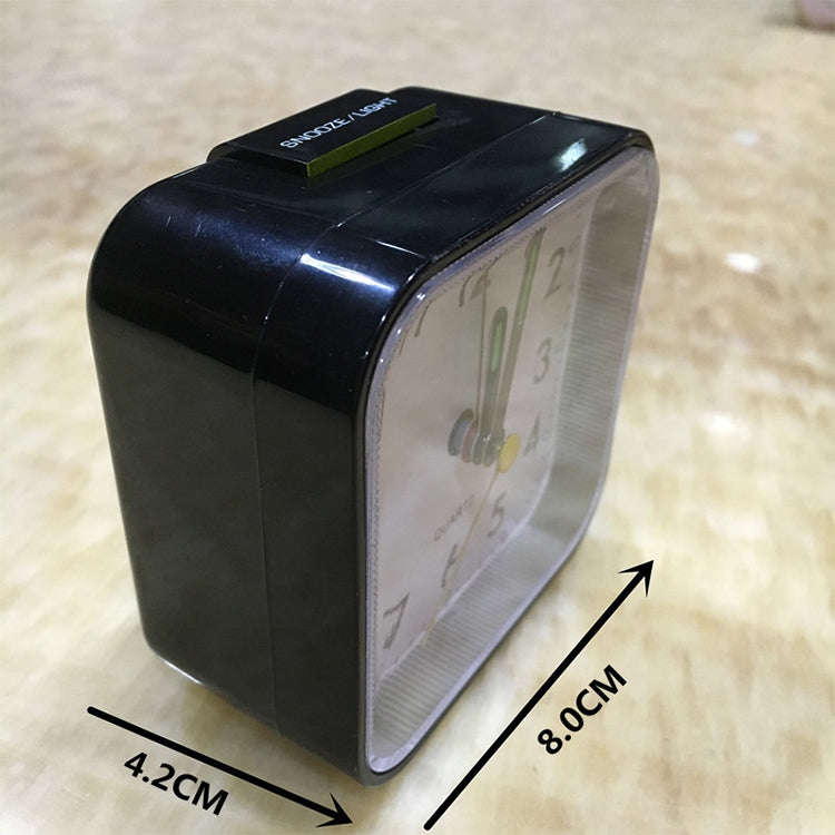 Square Mute Alarm Clock Mini Bedside Office Electronic Clock(Blue)