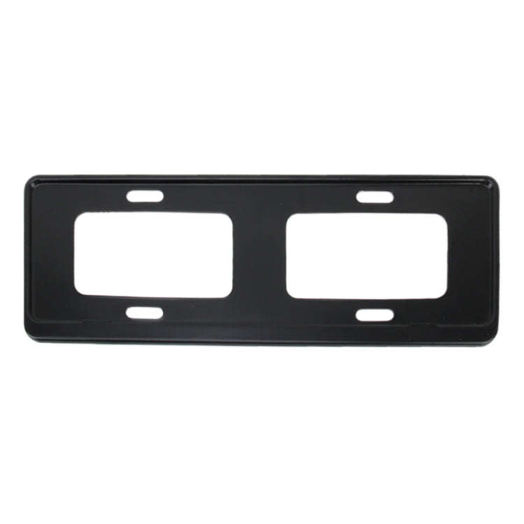 2 PCS Car License Plate Frames Stainless Steel License Plate Frame(Black)